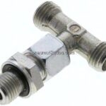 Einstellb. T-Schneidringverschraub.G 1/4"-8 L (M14x1,5), ohne Mutter & Schneidring, Stahl verzinkt