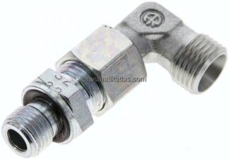 Einstellb. Winkel-Schneidringverschr. G 1/4"-10 L (M16x1,5), ohne Mutter & Schneidring, Stahl verz