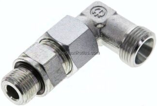 Einstellb. Winkel-Schneidringverschr. G 3/8"-12 S (M20x1,5), ohne Mutter & Schneidring, Stahl verz