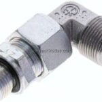 Einstellb. Winkel-Schneidringverschr. M 18x1,5-15 L (M22x1,5), ohne Mutter & Schneidring, Stahl ve