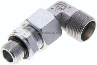 Einstellb. Winkel-Schneidringverschr. M 18x1,5-15 L (M22x1,5), ohne Mutter & Schneidring, Stahl ve