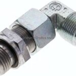 Einstellb. Winkel-Schneidringverschr. G 1/2"-15 L (M22x1,5), ohne Mutter & Schneidring, Stahl verz