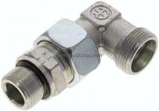 Einstellb. Winkel-Schneidringverschr. M 22x1,5-18 L (M26x1,5), ohne Mutter & Schneidring, Stahl ve