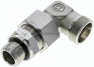 Einstellb. Winkel-Schneidringverschr. G 1/2"-18 L (M26x1,5), ohne Mutter & Schneidring, Stahl verz