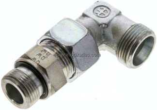 Einstellb. Winkel-Schneidringverschr. G 3/4"-20 S (M30x2), ohne Mutter & Schneidring, Stahl verzin