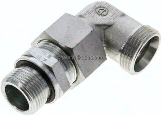 Einstellb. Winkel-Schneidringverschr. G 3/4"-22 L (M30x2), ohne Mutter & Schneidring, Stahl verzin