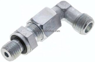 Einstellb. Winkel-Schneidringverschr. M 12x1,5-6 S (M14x1,5), ohne Mutter & Schneidring, Stahl ver