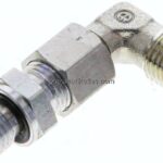 Einstellb. Winkel-Schneidringverschr. M 12x1,5-8 L (M14x1,5), ohne Mutter & Schneidring, Stahl ver