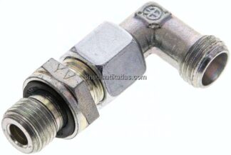 Einstellb. Winkel-Schneidringverschr. G 1/4"-8 L (M14x1,5), ohne Mutter & Schneidring, Stahl verzi