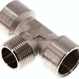 T-Einschraubstück G 3/4"(IG)-R 3/4"(AG), Messing vernickelt