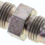 Doppelnippel UNF 9/16"-18(JIC)-UNF 9/16"-18(JIC), Stahl verzinkt