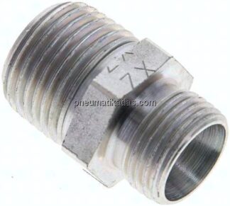 Gerade Schneidringverschr. R 1/2"-12 L (M18x1,5), ohne Mutter & Schneidring, Stahl verzinkt