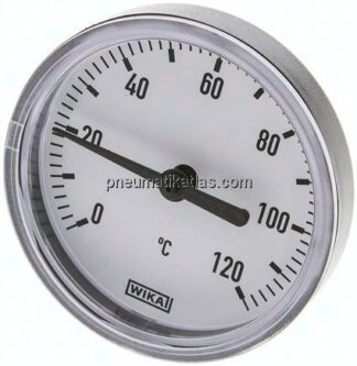 Bimetallthermometer, waagerecht D63/0 bis +120°C/40mm