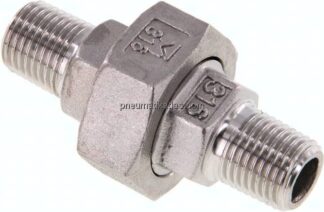 Doppelnippel trennbar R 1/4" flach dichtend,1.4408