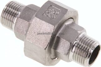 Doppelnippel trennbar R 3/8" flach dichtend,1.4408