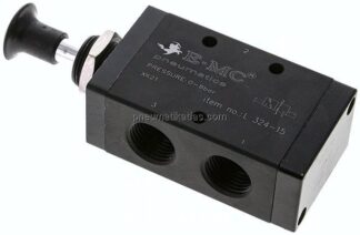 3/2-Wege Axial-Handhebelventil, Raste, G 1/2"