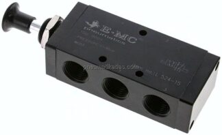 5/2-Wege Axial-Handhebelventil, Raste, G 1/2"