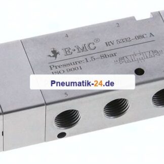 5/3-Wege Pneumatikventil, G 1/4", Mittelstellung geschlossen
