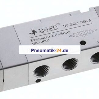 5/3-Wege Pneumatikventil, G 1/4", Mittelstellung entlüftet