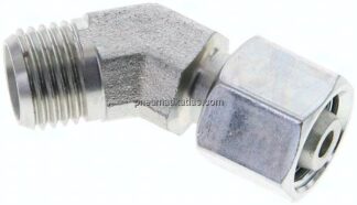 Einstellb. 45°-Schneidringverschraubung 8 L (M14x1,5), ohne Mutter & Schneidring, Stahl verzinkt