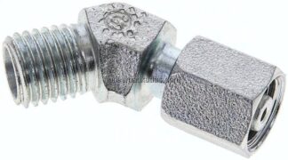 Einstellb. 45°-Schneidringverschraubung 6 L (M12x1,5), ohne Mutter & Schneidring, Stahl verzinkt