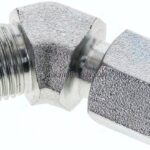 Einstellb. 45°-Schneidringverschraubung 10 L (M16x1,5), ohne Mutter & Schneidring, Stahl verzinkt