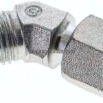 Einstellb. 45°-Schneidringverschraubung 6 S (M14x1,5), ohne Mutter & Schneidring, Stahl verzinkt
