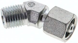 Einstellb. 45°-Schneidringverschraubung 6 S (M14x1,5), ohne Mutter & Schneidring, Stahl verzinkt