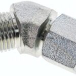 Einstellb. 45°-Schneidringverschraubung 8 S (M16x1,5), ohne Mutter & Schneidring, Stahl verzinkt