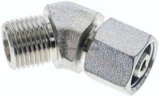 Einstellb. 45°-Schneidringverschraubung 8 S (M16x1,5), ohne Mutter & Schneidring, Stahl verzinkt