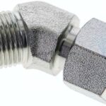 Einstellb. 45°-Schneidringverschraubung 10 S (M18x1,5), ohne Mutter & Schneidring, Stahl verzinkt
