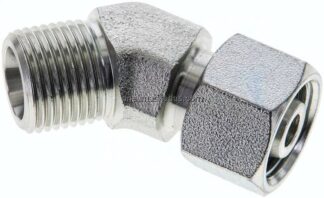 Einstellb. 45°-Schneidringverschraubung 10 S (M18x1,5), ohne Mutter & Schneidring, Stahl verzinkt