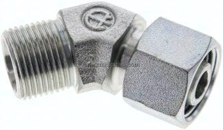 Einstellb. 45°-Schneidringverschraubung 12 S (M20x1,5), ohne Mutter & Schneidring, Stahl verzinkt