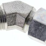 Einstellb. 45°-Schneidringverschraubung 12 L (M18x1,5), ohne Mutter & Schneidring, Stahl verzinkt
