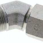 Einstellb. 45°-Schneidringverschraubung 15 L (M22x1,5), ohne Mutter & Schneidring, Stahl verzinkt