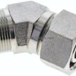 Einstellb. 45°-Schneidringverschraubung 18 L (M26x1,5), ohne Mutter & Schneidring, Stahl verzinkt