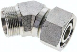 Einstellb. 45°-Schneidringverschraubung 18 L (M26x1,5), ohne Mutter & Schneidring, Stahl verzinkt