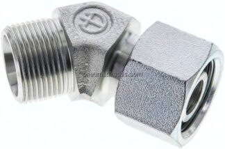 Einstellb. 45°-Schneidringverschraubung 16 S (M24x1,5), ohne Mutter & Schneidring, Stahl verzinkt