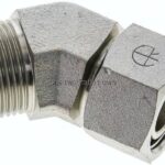 Einstellb. 45°-Schneidringverschraubung 22 L (M30x2), ohne Mutter & Schneidring, Stahl verzinkt