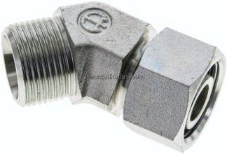 Einstellb. 45°-Schneidringverschraubung 20 S (M30x2), ohne Mutter & Schneidring, Stahl verzinkt