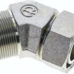 Einstellb. 45°-Schneidringverschraubung 35 L (M45x2), ohne Mutter & Schneidring, Stahl verzinkt