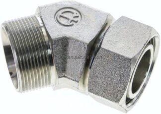 Einstellb. 45°-Schneidringverschraubung 35 L (M45x2), ohne Mutter & Schneidring, Stahl verzinkt