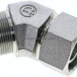 Einstellb. 45°-Schneidringverschraubung 30 S (M42x2), ohne Mutter & Schneidring, Stahl verzinkt