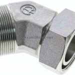 Einstellb. 45°-Schneidringverschraubung 42 L (M52x2), ohne Mutter & Schneidring, Stahl verzinkt