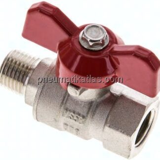 Messing-Kugelhahn, Eco-Line, R 1/4" / Rp 1/4", 0 - 25bar