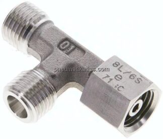 Einstellb. L-Schneidringverschraubung 6 S (M14x1,5), ohne Mutter & Schneidring, 1.4571
