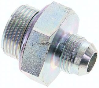 Doppelnippel G 3/4"-UNF 3/4"-16(JIC), Stahl verzinkt