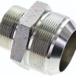 Doppelnippel G 1-1/2"-UN 2-1/2"-12(JIC), Stahl verzinkt