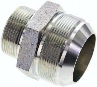 Doppelnippel G 1-1/2"-UN 2-1/2"-12(JIC), Stahl verzinkt