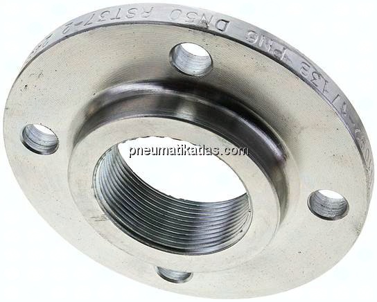 Gewindeflansch DN50-PN6 (DIN/EN), Rp 2", DIN 2565 & EN 1092-1 (Typ 13), Stahl verzinkt
